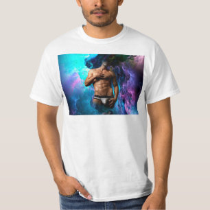 SlipperyJoe's muscular man underwear bulge cosmic  T-Shirt