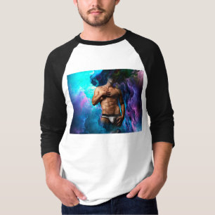 SlipperyJoe's muscular man underwear bulge cosmic T-Shirt