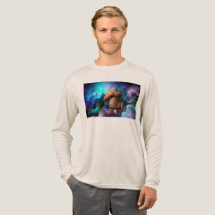 SlipperyJoe's muscular man underwear bulge cosmic  Tri-Blend Shirt