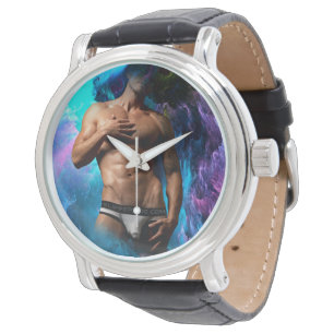 SlipperyJoe's muscular man underwear bulge cosmic Watch