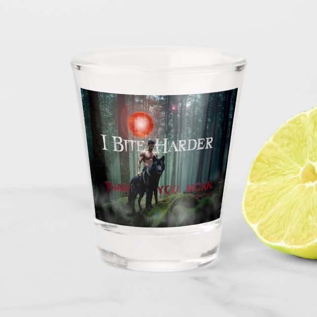 SlipperyJoe's mystical Halloween-style atmosphere  Shot Glass (Front)