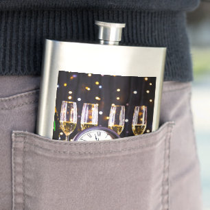 SlipperyJoe's New Year thrilling moments classic c Hip Flask