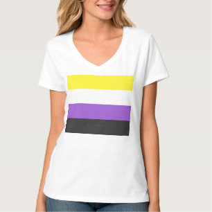 SlipperyJoe's Nonbinary Pride Flag gay gifts LGBTQ T-Shirt