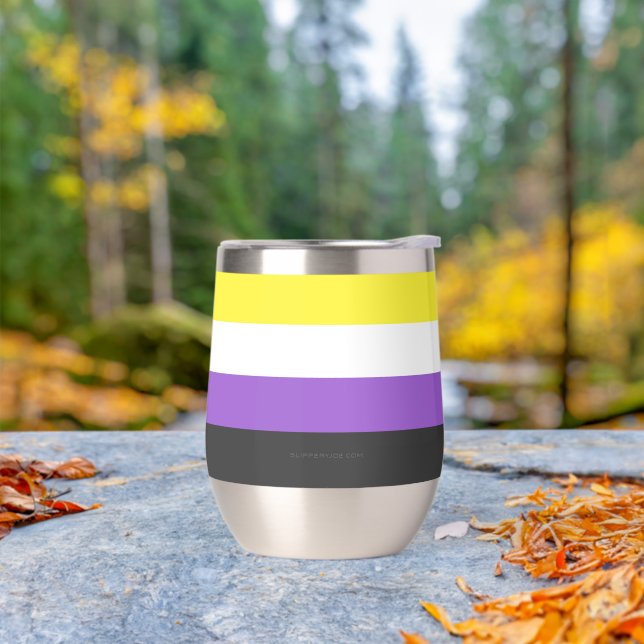 SlipperyJoe's Nonbinary Pride Flag yellow white pu (Outdoor)