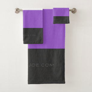 SlipperyJoe's Nonbinary Pride Flag yellow white pu Bath Towel Set