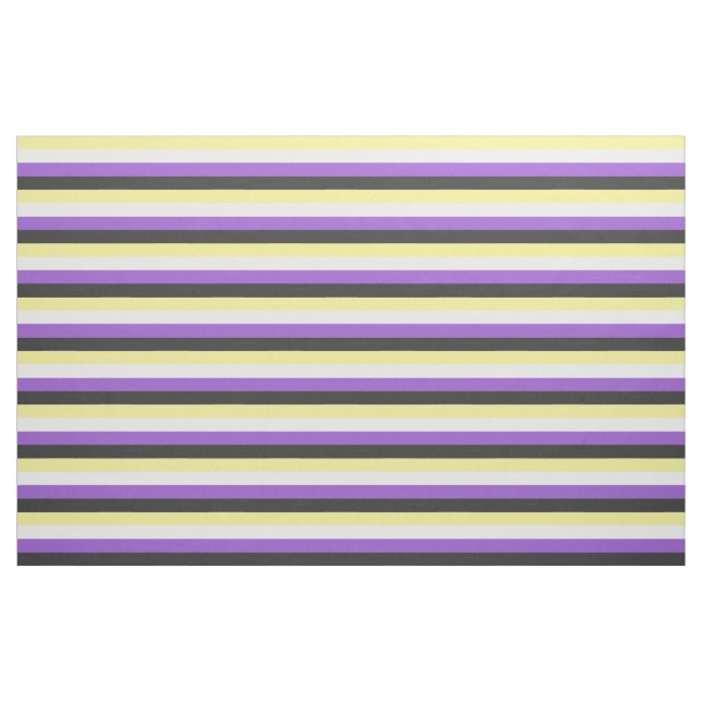 SlipperyJoe's Nonbinary Pride Flag yellow white pu Fabric (Yard)