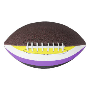 SlipperyJoe's Nonbinary Pride Flag yellow white pu Football