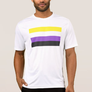 SlipperyJoe's Nonbinary Pride Flag yellow white pu T-Shirt