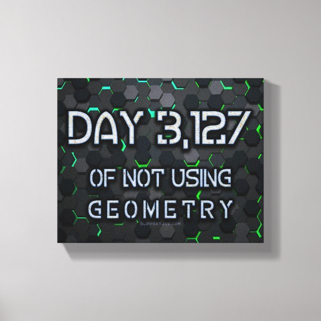 SlipperyJoe's not using geometry interlocking hexa Canvas Print (Front)