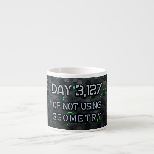 SlipperyJoe's not using geometry interlocking hexa Espresso Cup (Front)