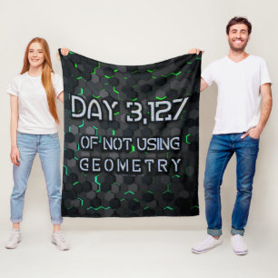 SlipperyJoe's not using geometry interlocking hexa Fleece Blanket