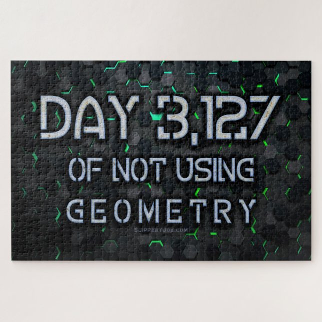 SlipperyJoe's not using geometry interlocking hexa Jigsaw Puzzle (Horizontal)