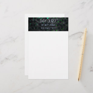 SlipperyJoe's not using geometry interlocking hexa Stationery