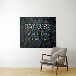SlipperyJoe's not using geometry interlocking hexa Tapestry