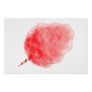 SlipperyJoe's pink Cotton Candy carnival sugar foo Poster