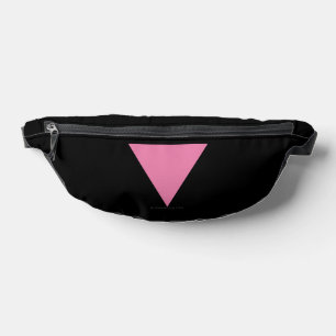 SlipperyJoe's pink triangle flag bright pink symbo Bum Bags