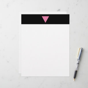 SlipperyJoe's pink triangle flag bright pink symbo Custom Letterhead
