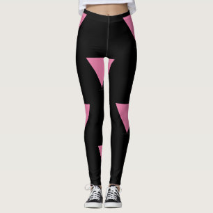 SlipperyJoe's pink triangle flag bright pink symbo Leggings