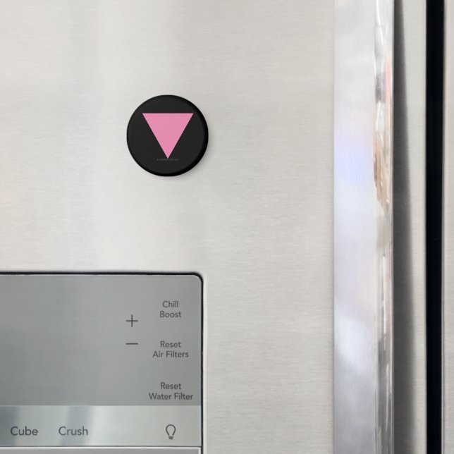 SlipperyJoe's pink triangle flag bright pink symbo Magnet (In Situ (Fridge))