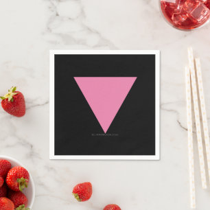 SlipperyJoe's pink triangle flag bright pink symbo Napkin