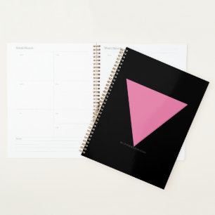 SlipperyJoe's pink triangle flag bright pink symbo Planner