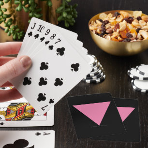 SlipperyJoe's pink triangle flag bright pink symbo Playing Cards