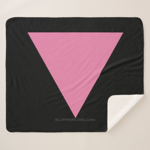 SlipperyJoe's pink triangle flag bright pink symbo Sherpa Blanket