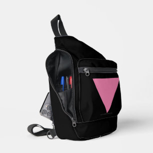 SlipperyJoe's pink triangle flag bright pink symbo Sling Bag