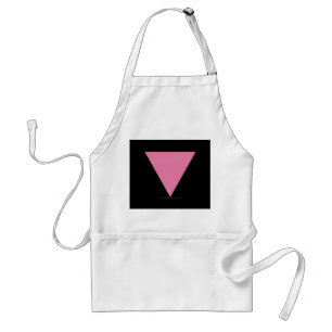 SlipperyJoe's pink triangle flag bright pink symbo Standard Apron