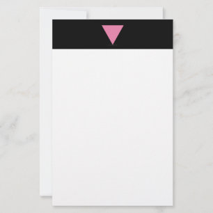 SlipperyJoe's pink triangle flag bright pink symbo Stationery