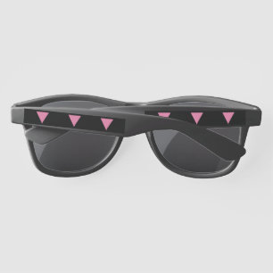 SlipperyJoe's pink triangle flag bright pink symbo Sunglasses