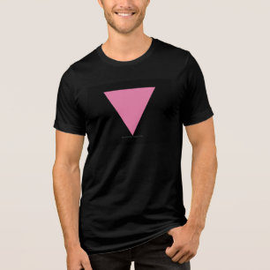 SlipperyJoe's pink triangle flag bright pink symbo Tri-Blend Shirt