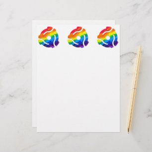 SlipperyJoe's plastic 45 RPM record adapter circul Custom Letterhead