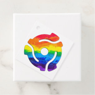 SlipperyJoe's plastic 45 RPM record adapter circul Favour Tags