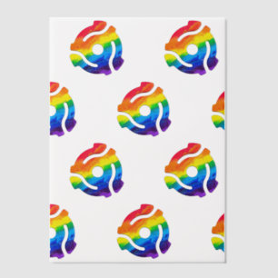 SlipperyJoe's plastic 45 RPM record adapter circul Vellum Invitations