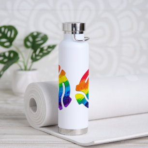 SlipperyJoe's plastic 45 RPM record adapter circul Water Bottle