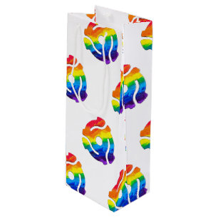 SlipperyJoe's plastic 45 RPM record adapter circul Wine Gift Bag