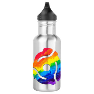 SlipperyJoe's plastic 45 RPM record adapter vibran 532 Ml Water Bottle