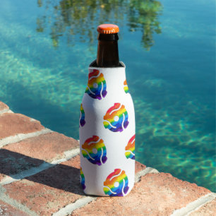 SlipperyJoe's plastic 45 RPM record adapter vibran Bottle Cooler