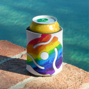 SlipperyJoe's plastic 45 RPM record adapter vibran Can Cooler