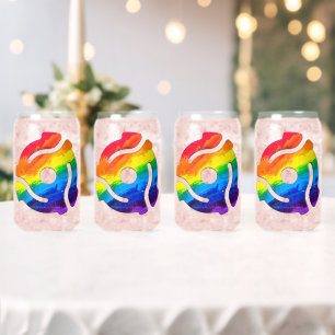 SlipperyJoe's plastic 45 RPM record adapter vibran Can Glass