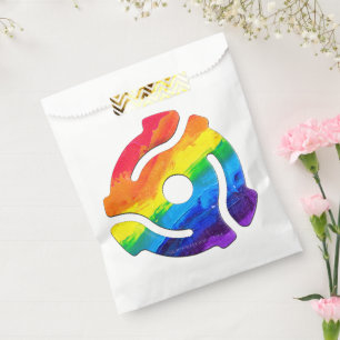 SlipperyJoe's plastic 45 RPM record adapter vibran Favour Bags