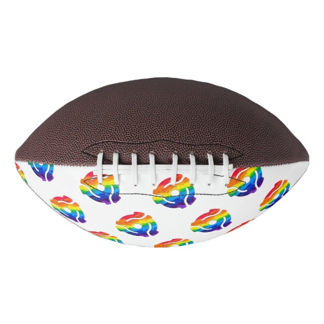 SlipperyJoe's plastic 45 RPM record adapter vibran Football (Front)