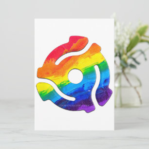 SlipperyJoe's plastic 45 RPM record adapter vibran Holiday Card