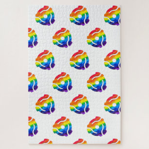 SlipperyJoe's plastic 45 RPM record adapter vibran Jigsaw Puzzle