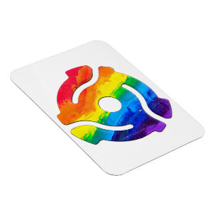 SlipperyJoe's plastic 45 RPM record adapter vibran Magnet