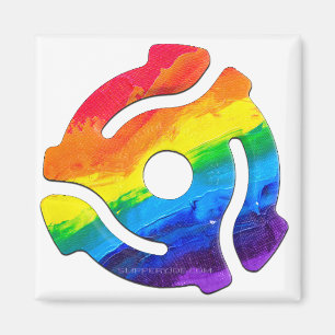 SlipperyJoe's plastic 45 RPM record adapter vibran Magnet