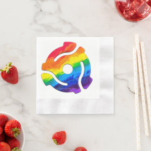 SlipperyJoe's plastic 45 RPM record adapter vibran Napkin