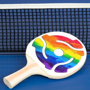 SlipperyJoe's plastic 45 RPM record adapter vibran Ping Pong Paddle