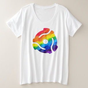 SlipperyJoe's plastic 45 RPM record adapter vibran Plus Size T-Shirt
